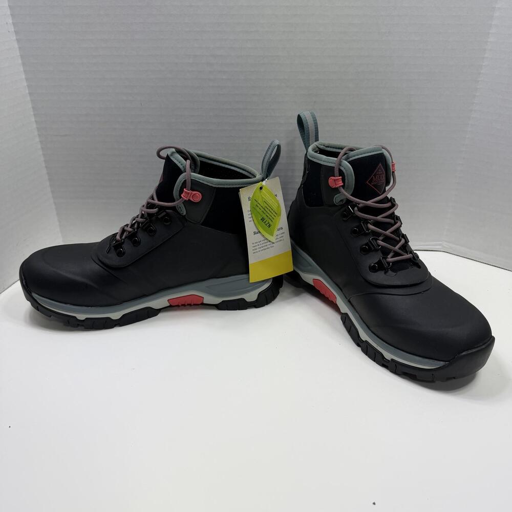 Muck Boot Company Boots Womens Size 8 Black Waterproof Ankle Lace Up Rain Snow